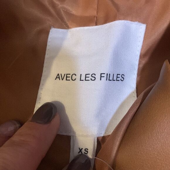 NWT Avec Les Filles Faux Leather Jacket - Picture 3 of 10